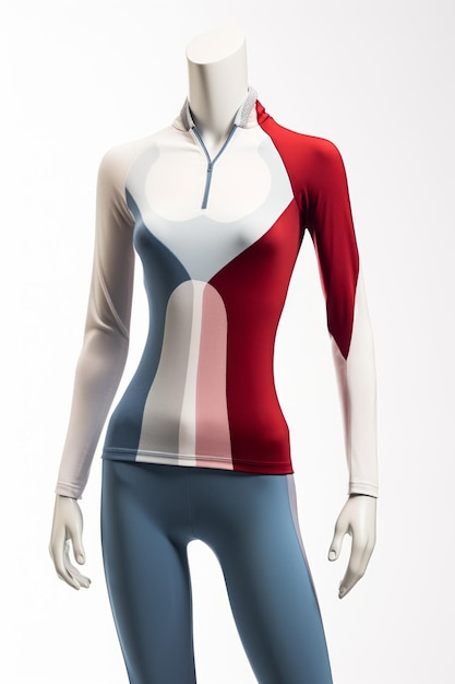 Ensemble de vêtements d'exercice colorés sur un mannequin de vêtements de sport Créé avec la technologie Generative AI