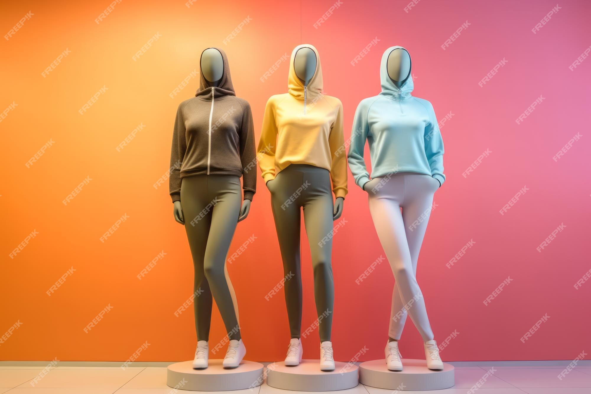 Ensemble De Vêtements D'exercice Colorés Sur Un Mannequin De