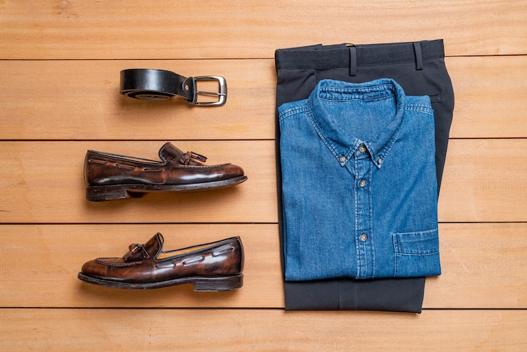 Photo ensemble de vêtements et de mode pour hommes décontractés