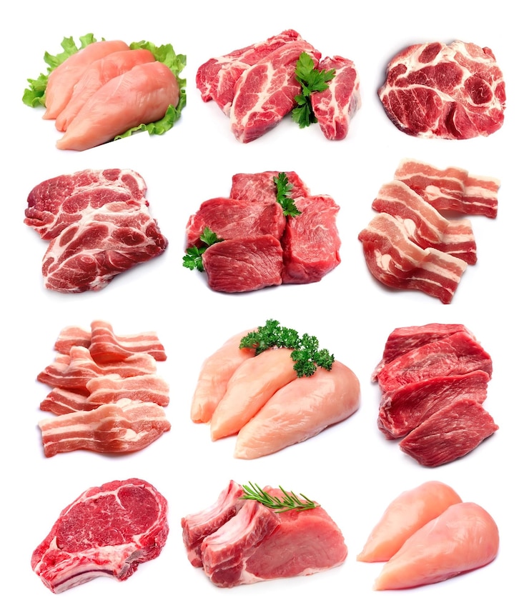 Photo ensemble de viande