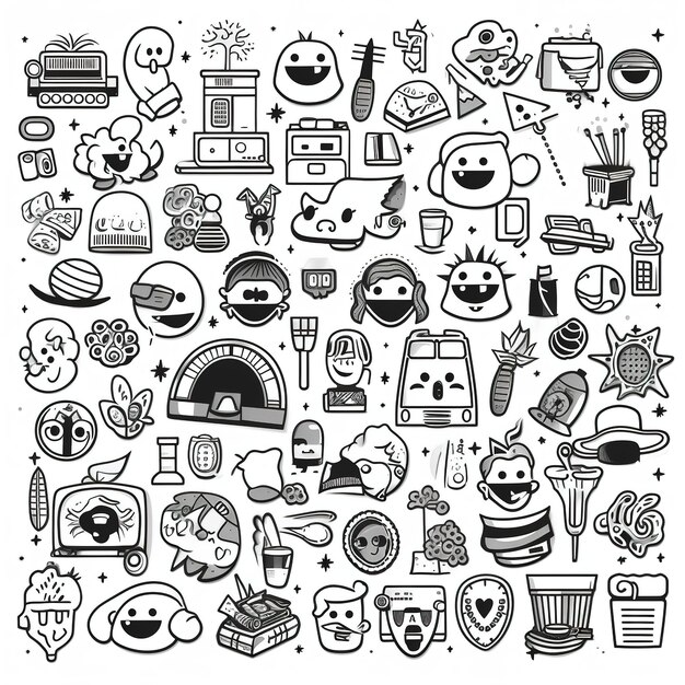 un ensemble de visages emoji