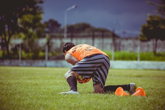 Entraînement de gardien de but de football