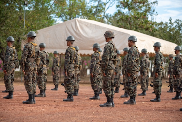 Photo entraînement militaire en thaïlande