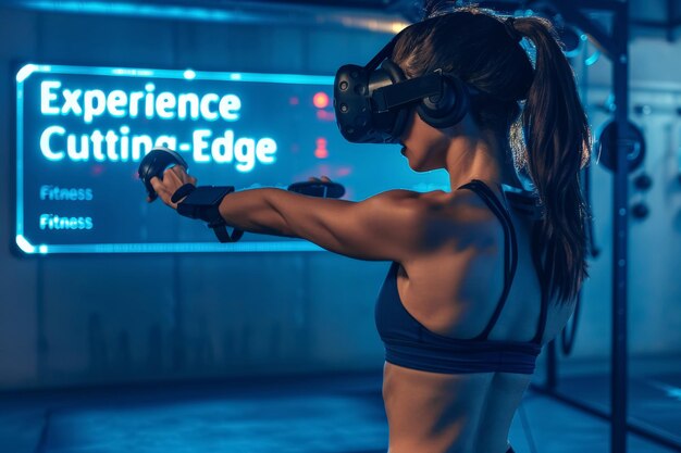 Photo entraînement physique en réalité virtuelle