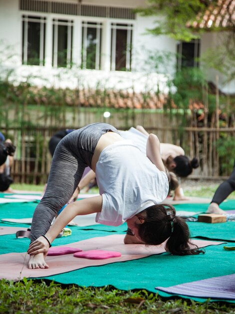 Photo entraînement de yoga