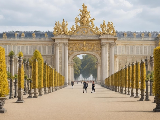 Entrée du château de Versailles près de Paris en France