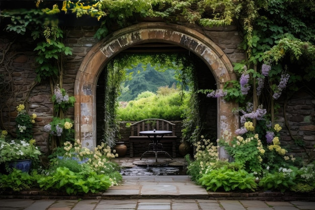 L'entrée du jardin