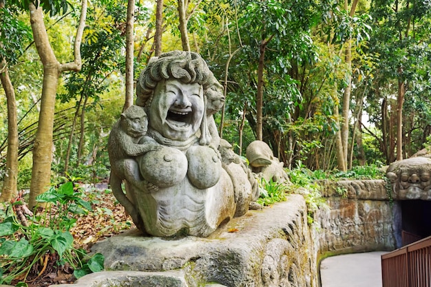 Entrée du sanctuaire sacré de la forêt des singes à Ubud Bali Indonésie