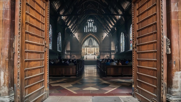 Photo l'entrée de l'église