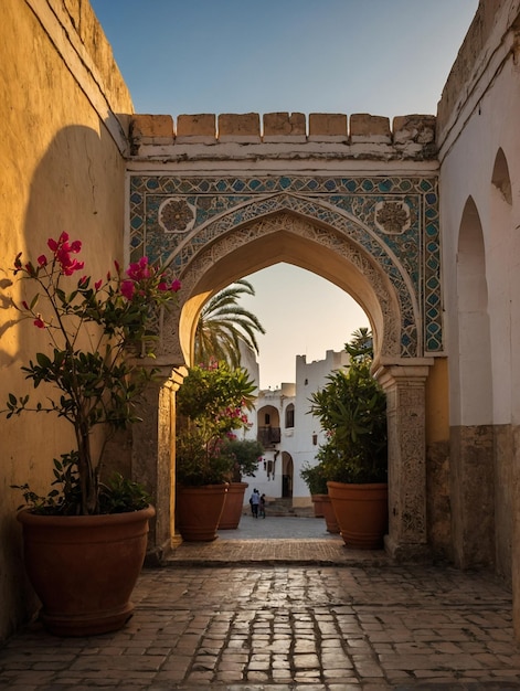 Photo l'entrée de la kasbah de tanger