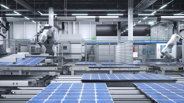 Entrepôt de fabrication de pointe pour la production de cellules solaires