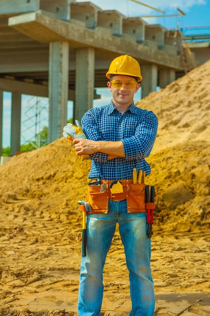 Entrepreneur sur chantier