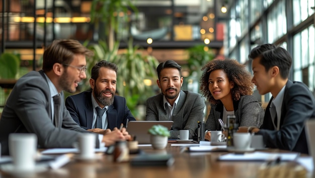 Des entrepreneurs divers et multiethniques se rencontrent au bureau et travaillent ensemble