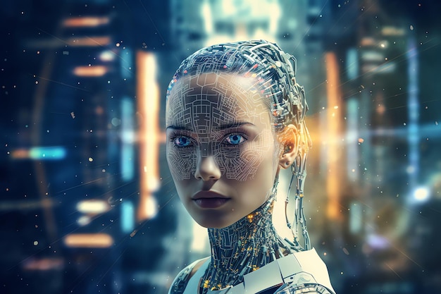 Photo entreprises de technologie de l'intelligence artificielle futuriste