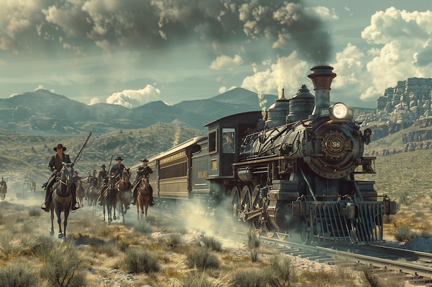 Entrez au milieu d'un braquage de train dans le Wild West.