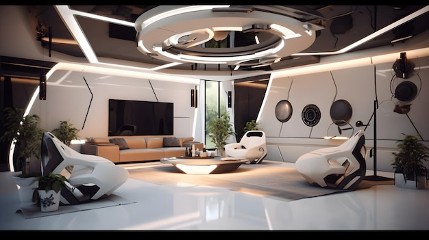 Entrez dans le futur et découvrez le nec plus ultra en matière de design d'intérieur luxueux et futuriste