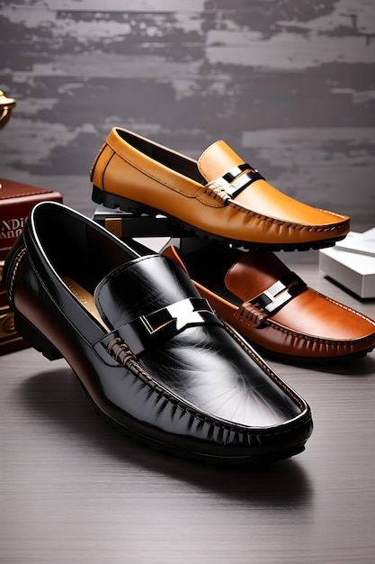 Entrez dans le style des mocassins de créateurs à la mode et des chaussures à enfiler en cuir véritable pour hommes