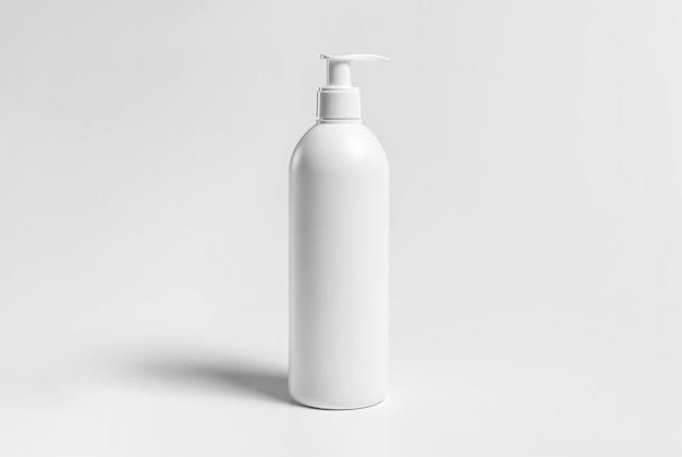 Enveloppe de bouteille cosmétique à haute résolution 3D rendant une maquette isolée adaptée à votre élément de conception