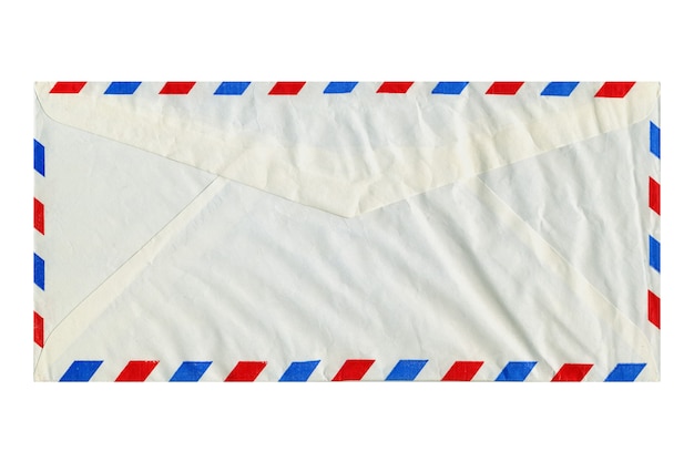 Photo enveloppe de lettre par avion isolée