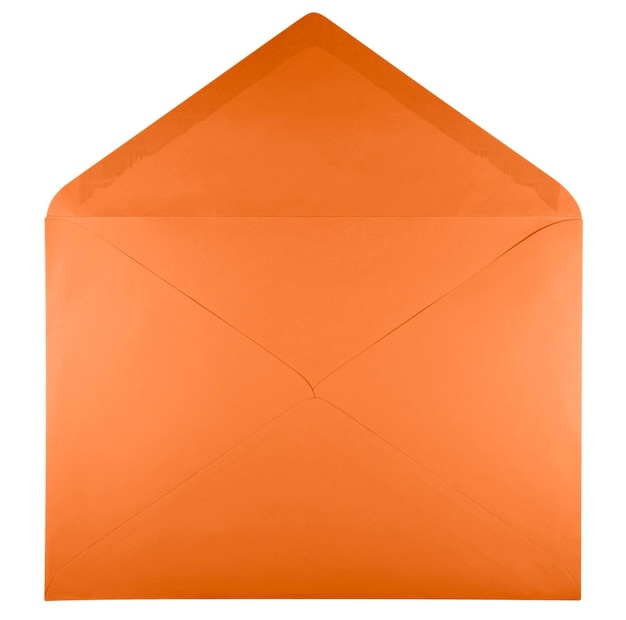 Enveloppe ouverte vierge orange