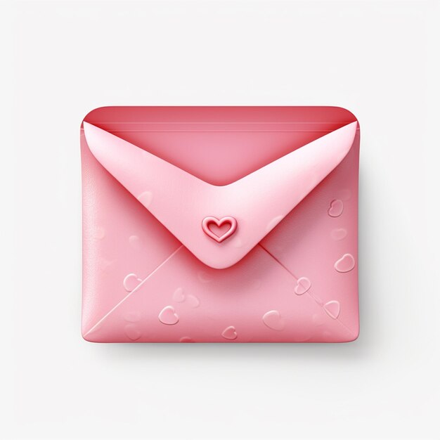 Enveloppe rose avec cœur La Saint-Valentin