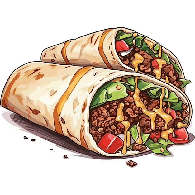 enveloppe shawarma fond blanc