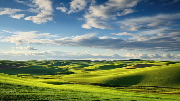 Environnement rural paysage panoramique du champ