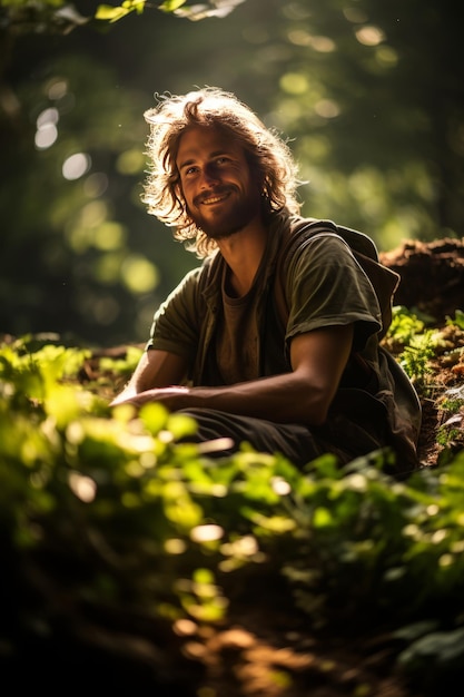 Photo environnementaliste passionné par l'ia générative de la nature