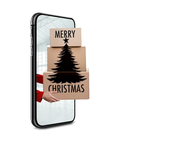 envoi de cadeau de noël depuis un téléphone portable