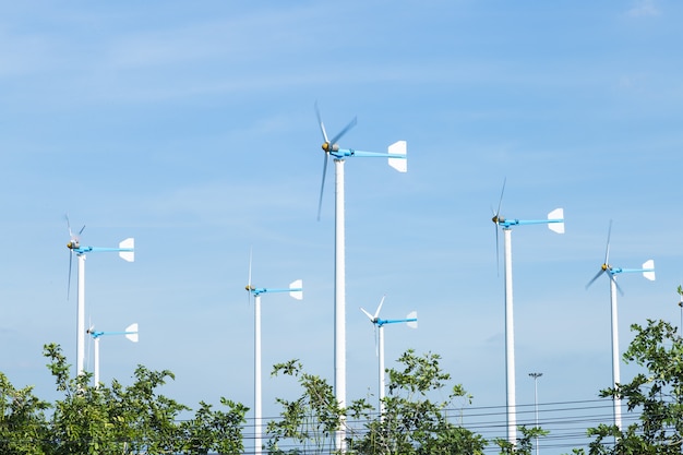 Photo les éoliennes génèrent de l'électricité