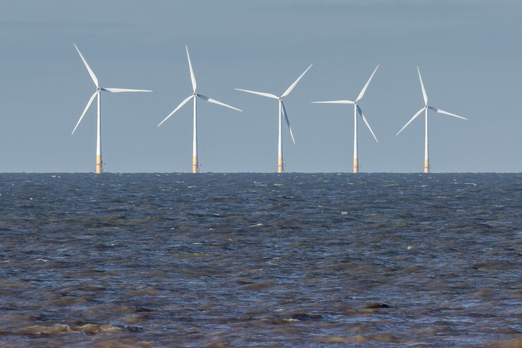 Éoliennes off shore à Reculver dans le Kent
