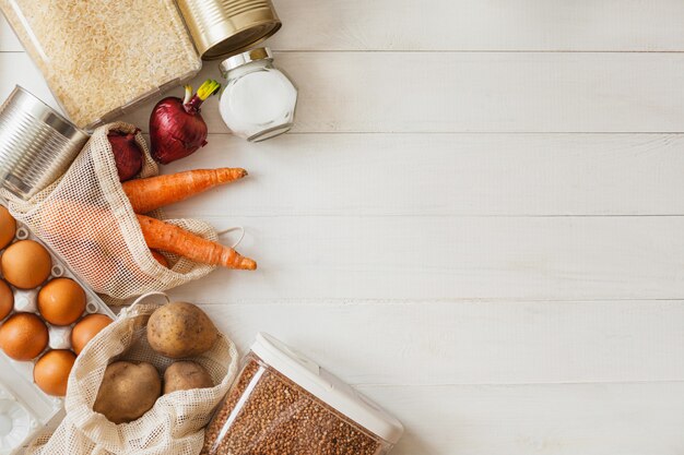 Photo Épicerie sur fond blanc