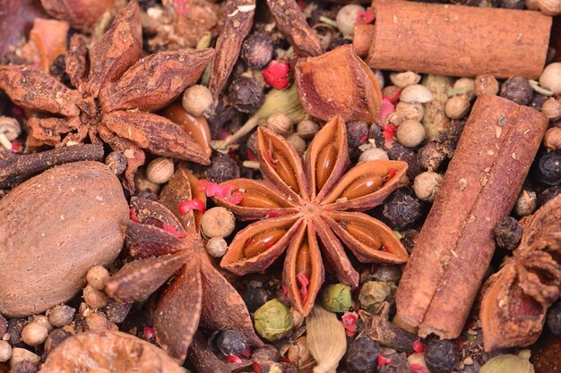 Photo les épices aromatiques