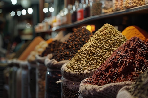 Des épices à vendre au bazar.