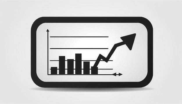 EPS 10 Vecteur d'icône de graphe sur fond monochrome