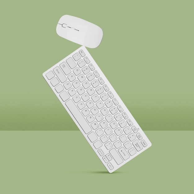 Équilibrage du clavier sans fil avec fond vert