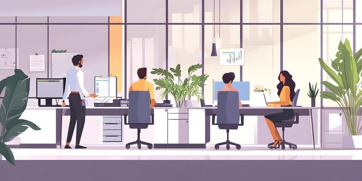 Photo une équipe d'affaires collaborant dans un environnement de bureau moderne