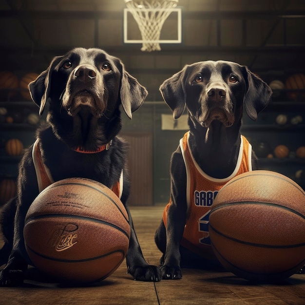 Équipe de basket-ball de chiens