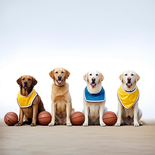 Une équipe de basket canine