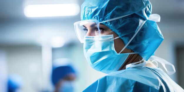 Photo l'équipe chirurgicale dans une salle d'opération stérile chirurgien hôpital médecin chirurgie masque médical clinique opération uniforme santé patient infirmière médecine salle d'opération