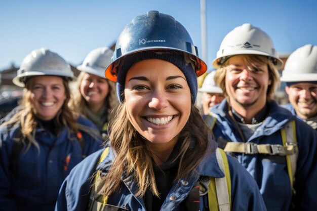 L'équipe de constructeurs travaillant sur le chantier de construction la journée du travail et l'importance des travailleurs