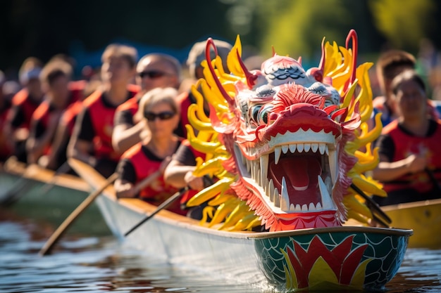 L'équipe de course de bateaux dragons de Zongzi