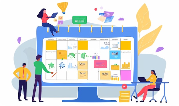 Équipe optimisée dans le marketing stratégique