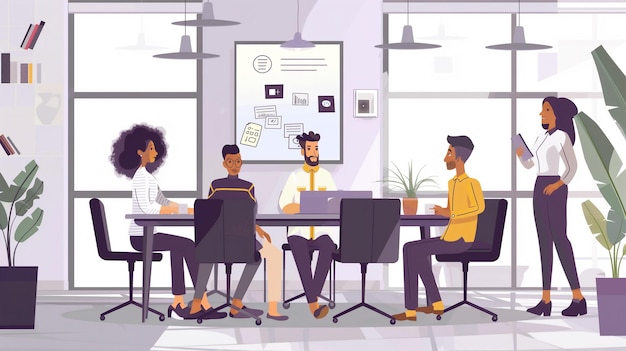 Équipe professionnelle analysant les détails des contrats dans un bureau moderne