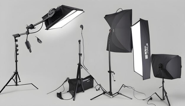 Photo Équipement d'éclairage cgi pour scène équipement d'éclairage pour studio softbox