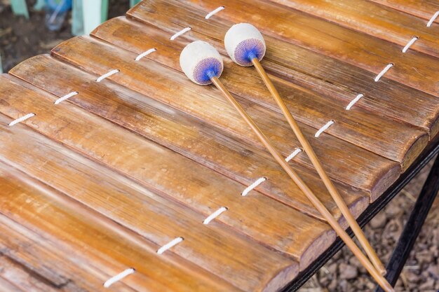 L&#39;équipement musical thaïlandais de gamelan, mahori ou gamelan est une forme d&#39;ensemble thaï classique