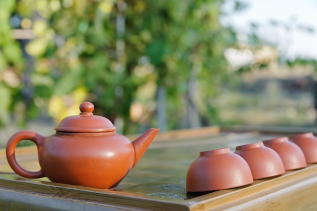 Equipement pour la cérémonie du thé Chines.