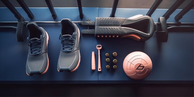 Photo Équipement de remise en forme, poids à main et accessoires