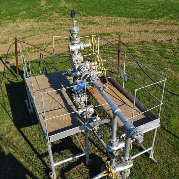 Photo l'équipement et les technologies sur les champs pétroliers