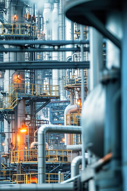 équipements complexes d'usine de raffinage pétrochimique tels que des unités de distillation et des craqueurs catalytiques pour t.